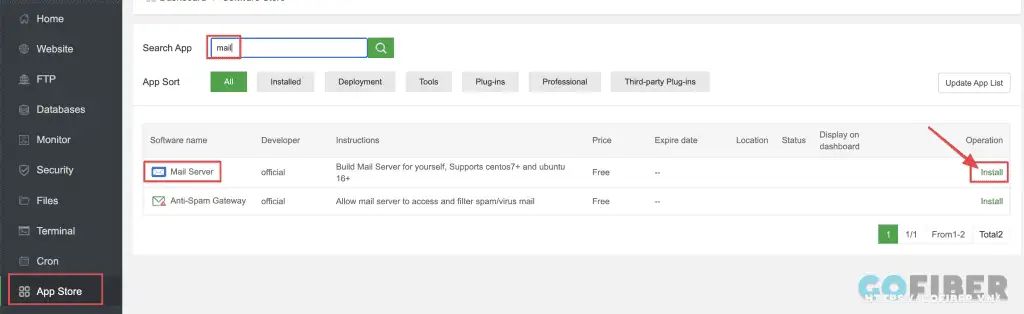Cài đặt Mail Server trên aaPanel